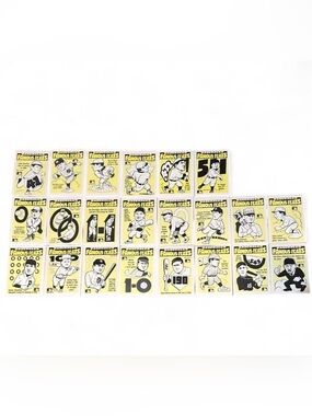 Vintage 88 Fleer Baseball’s Famous Feats 22-Card Sticker Complete Set